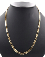 High Shine 10KT Yellow Gold 6mm Classic Curb Link Necklace 23" Exotic - 20.30g