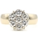 ArtCarved 1.18 Ctw Round Diamond 14KT Yellow Gold Round Flower Cluster Ring 7.5g