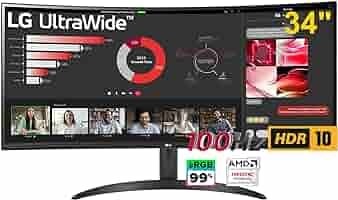 Lg 34WR50QC 34" HD Curved Computer Monitor