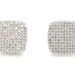 1.17 Ctw Round Diamond 10KT White Gold Cushion Pave Cluster Stud Earrings 11.4mm
