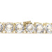 Sterling Silver 925 Yellow Gold Tone 8" 10mm 98.0 ctw Round CZ Tennis Bracelet 