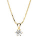 0.55 ctw Round Diamond Solitaire 14KT Yellow Gold Pendant on 18" Box Chain 3.5g