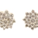 Women's 1.0 Ctw Round Diamond 10KT Yellow Gold 11.4mm Cluster Stud Earrings ZEI