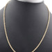 Heavy High Shine 14KT Yellow Gold 3.3mm Classic Rope Chain Necklace 22.5" 20.3g