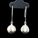 Women's Estate 925 Sterling Silver Cabochon Moonstone Lantern Drop Earrings