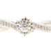 0.35 ctw Round Diamond Twist Style Women's 10KT White Gold Engagement Ring 3.4g