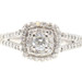 1.00 ctw Round Diamond Double Halo 10KT White Gold Women's Engagement Ring 4.2g
