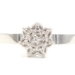 Women's 0.04 Ctw Single Cut Diamond 10KT White Gold Floral Cluster Ring 1.75g