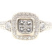1.45 ctw Princess & Round Diamond 14KT White Gold Halo Women's Engagement Ring