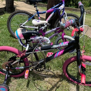 Pink and Black Girls Bicycle