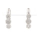 10KT White Gold 0.40 ctw Round Diamond Past Present Future Cluster Hoop Earrings