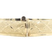 Sandblasted 10KT Yellow Gold Diamond-Cut Lattice Hinged Bangle Bracelet 7" 18.1g