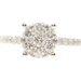 3/4 cttw Round Diamond Halo Cluster 10KT White Gold Women's Engagement Ring 2.9g