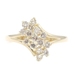 Women's 0.46 Ctw Round Diamond 14KT Yellow Gold Waterfall Cluster Ring JTC 3.13g