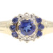 Women's 0.68 Ctw Round Cut Lab-Created Blue Sapphire 10KT Yellow Gold Ring 1.9g