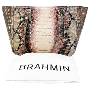 Brahmin Ashlee-Diamondback Ombre Melbourne Snakeskin Print Leather Tote