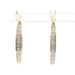 Estate 0.20 ctw Round Diamond 10KT Yellow Gold 0.8" Round Hoop Earrings - 2.4g