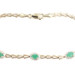0.80 ctw Oval Cut Emerald Fancy Chain 7.5" Bracelet 10KT Two Tone Gold Bracelet