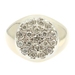 Men's 0.95 Ctw Round Diamond Cluster 17.6mm 14KT Yellow Gold Statement Ring 12g