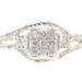 Women's 0.35 Ctw Round Diamond Square Cluster 10KT White Gold Split-Shank Ring