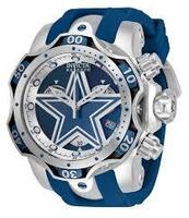 INVICTA 33069 NFL 52mm Venom Gen III Swiss Quartz Chrono Strap Watch - Cowboys