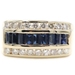 Men's 0.90 Ctw Lab-Created Sapphire & 0.90 Ctw Natural Diamond 14KT Gold Ring