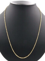 Classic High Shine 14KT Yellow Gold 2.4mm Wide Rope Chain Necklace 24" - 11.61g