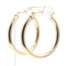 Women's Classic 0.9" Medium 10KT Yellow Gold Plain Light Weight Hoop Earrings 