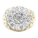 1.95 ctw Round Diamond Round Kentucky Cluster 10K Yellow Gold Filigree Ring 9.2g