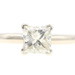 Solitaire 1.04 Ct Princess Cut Diamond 14KT White Gold Engagement Ring SDIL 2.2g