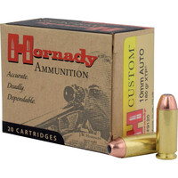 Hornady Custom 10mm Auto Ammunition 20 Rounds XTP HP 180 Grain