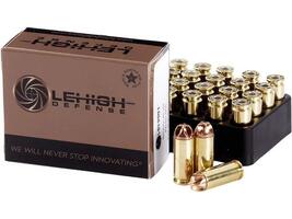 Lehigh Defense XD 10mm Auto Ammo 115 Grain Lehigh Xtreme Defense Fluted Lead Fre