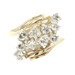 Estate 14KT Yellow Gold Women's 0.60 ctw Round Diamond Waterfall Cluster Ring