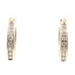 Women's Classic 0.14 Ctw Single Cut Diamond 10KT Gold 13mm Channel Hoop Earrings