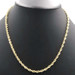 High Shine 10KT Yellow Gold 4mm Wide Classic Rope Chain 20" Necklace - 4.7g