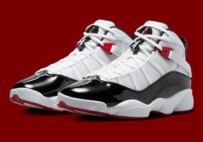 Nike Air Jordan 6 Rings White Varsity Red Black (GS) Size 4Y