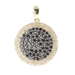 EFFY 14KT Yellow Gold 2.20 ctw Round Black & White Diamond Caviar Pendant 5g