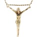 Religious 10KT Yellow Gold 2" Jesus Corpus Pendant on 10KT Curb Chain 22" 17.57g