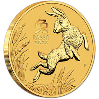 2023 Year of the Rabbit $15 1/10OZ Gold Coin
