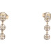 Estate Past Present Future 10KT Yellow Gold Bar 12.9mm Long Stud Earrings 0.97g