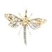 10KT Yellow and White Gold 0.11 ctw Round Diamond Dragonfly Brooch / Pendant 2g