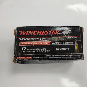 Winchester Varmint HE .17 Winchester Super Mag 25-Grain
