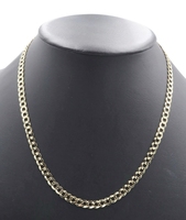 High Shine 14KT Yellow Gold 5.7mm Wide Curb Link Necklace 20" - 17.11 Grams