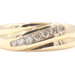 Men's 0.29 ctw Round Diamond Diagonal 14KT Yellow Gold 8mm Wedding Band Ring 