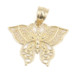 Women's 14KT Yellow Gold Filigree Classic Butterfly 25.3mm Butterfly Pendant 