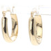 Women's 0.7" Small Dainty 14KT Yellow Gold High Shine Oval Hoop Earrings - 1.30g