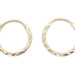 Classic 14KT Yellow Gold Diamond Cut Small Round 14mm Hoop Earrings 0.78 Grams 