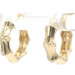 14KT Yellow Gold High Shine Bamboo Style Small 12.9mm Hoop Round Earrings - 2.0g