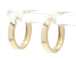 Women's 14KT Yellow Gold Plain Classic 13.6mm Round Hoop Earrings - 1.68 Grams