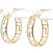 Women's 14KT Yellow Gold Greek Style Cut Out 15.6mm Round Hoop Earrings - 1.46g